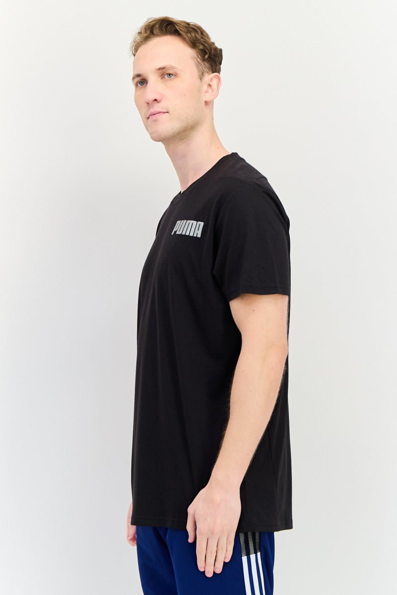 PUMA تي شيرت تدريب قصير الأكمام للرجال، أسود - Image 4